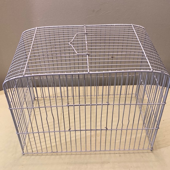 BIRDCAGE White Painted Metal Door Opens ~ Art Decor Piece - Picture 2 of 6